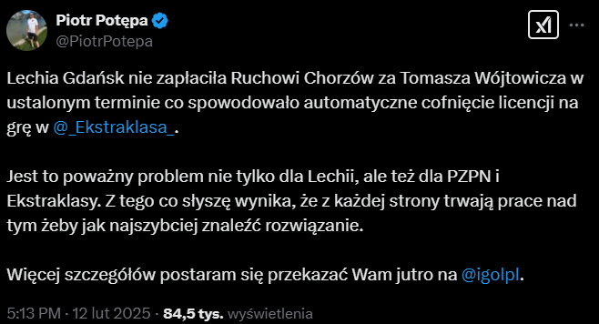 Klub z Ekstraklasy z COFNIĘTĄ LICENCJĄ na grę!